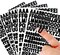 4680 Letter Stickers 30 Sheets Alphabet Stickers 0.5in Vinyl Self-Adhesive Number Alphabet Stickers